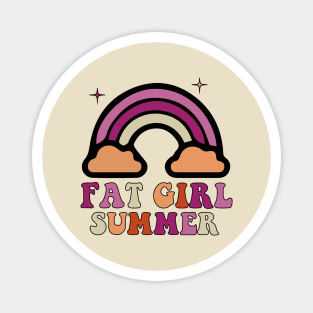 Fat Girl Summer Shirt - Rainbow - Groovy Magnet